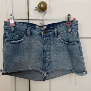 One by One Teaspoon Junkyard Denim mini skirt